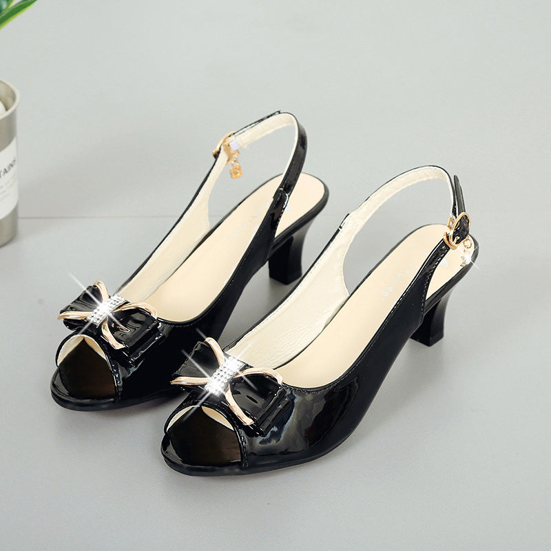 Women's Elegant Peep-Toe Slingback Sandals