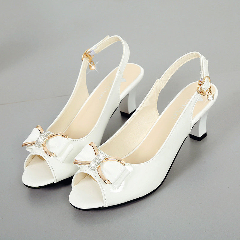 Women's Elegant Peep-Toe Slingback Sandals
