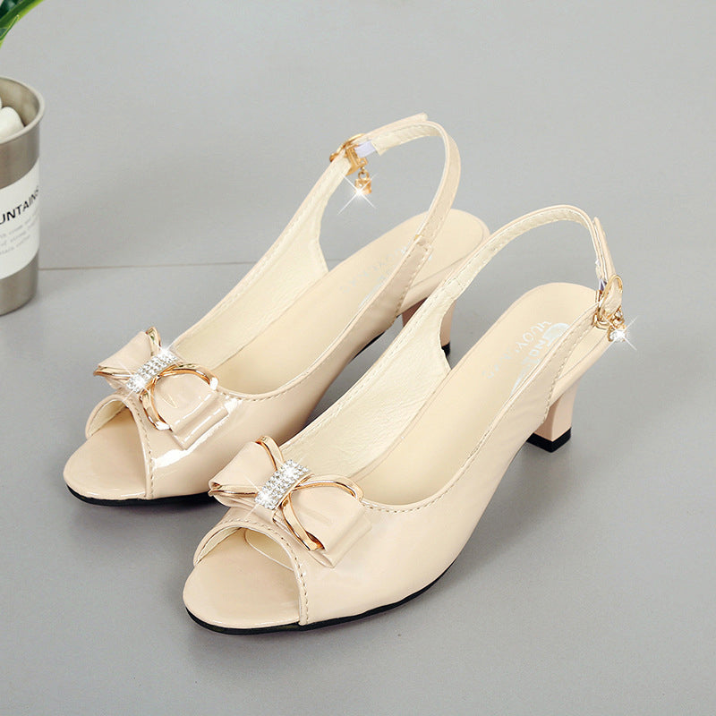 Women's Elegant Peep-Toe Slingback Sandals