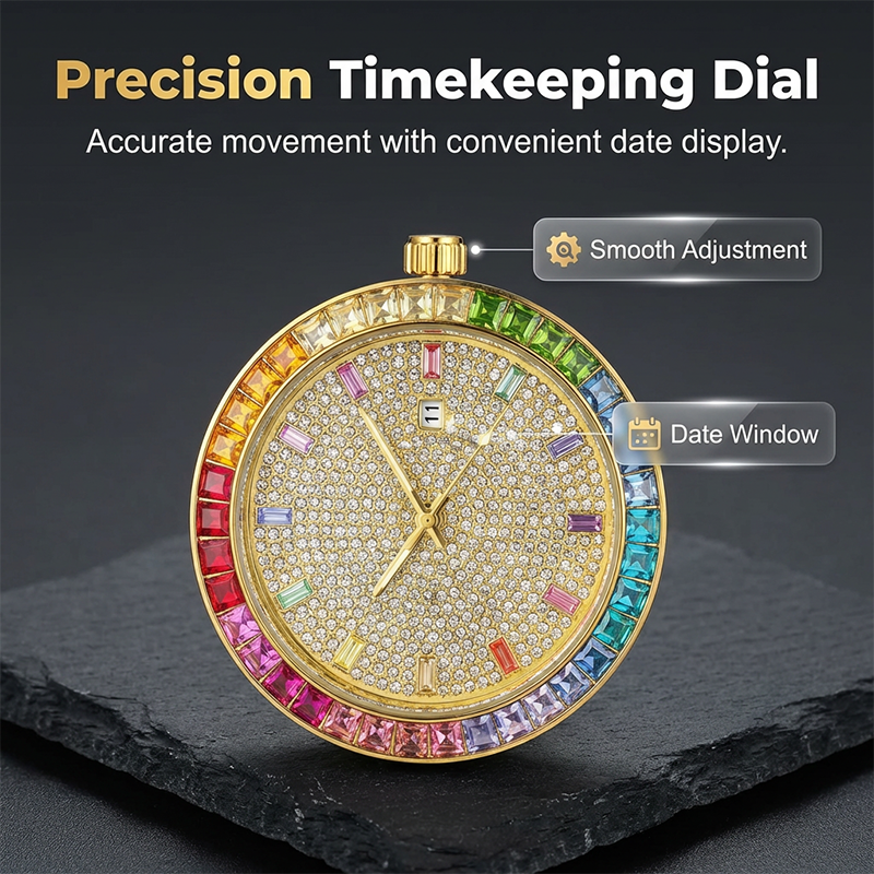 Men's Full Stone Quartz Watch