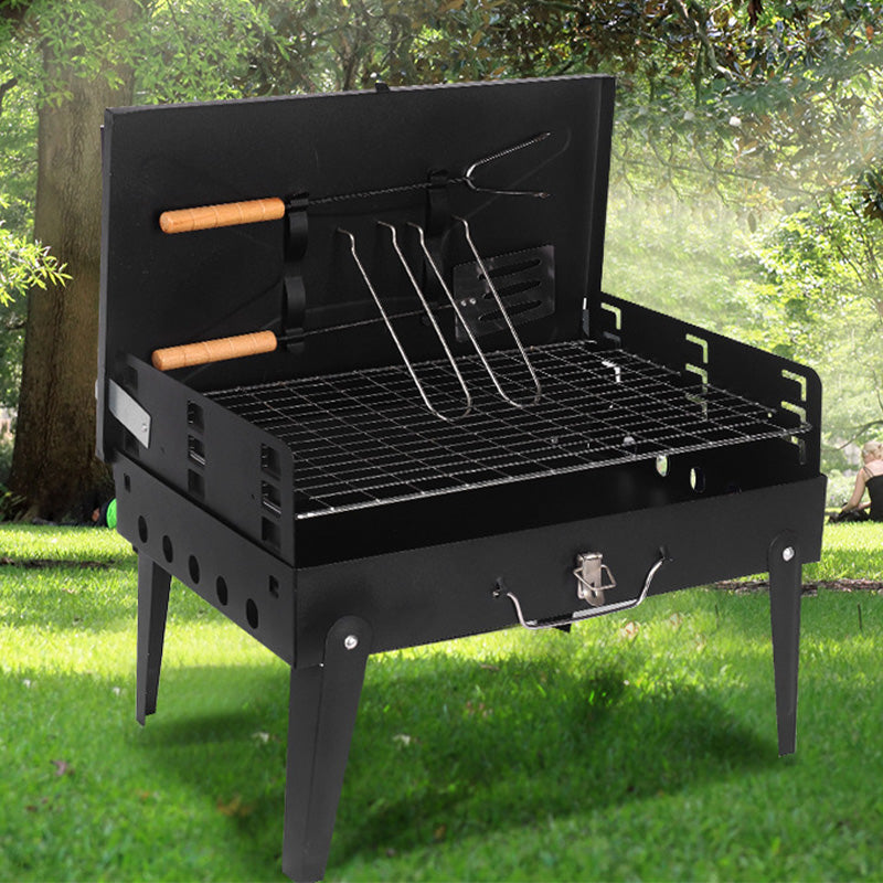Portable Folding Charcoal Grill for Outdoor Cooking