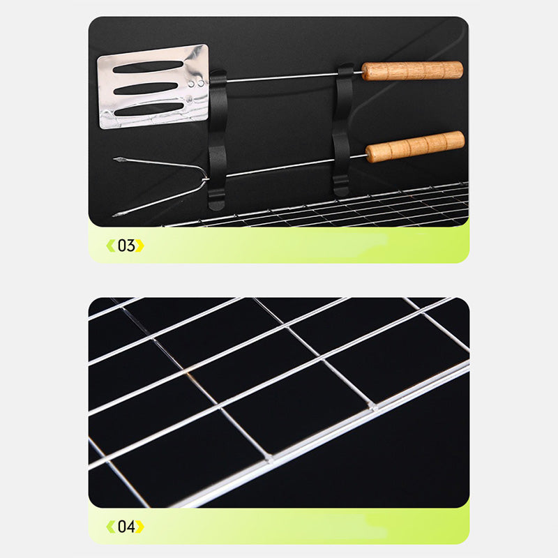 Portable Folding Charcoal Grill for Outdoor Cooking
