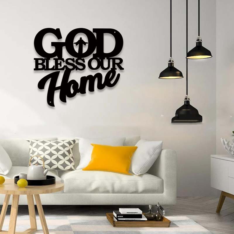 Black Metal Sign Wall Art Decoration