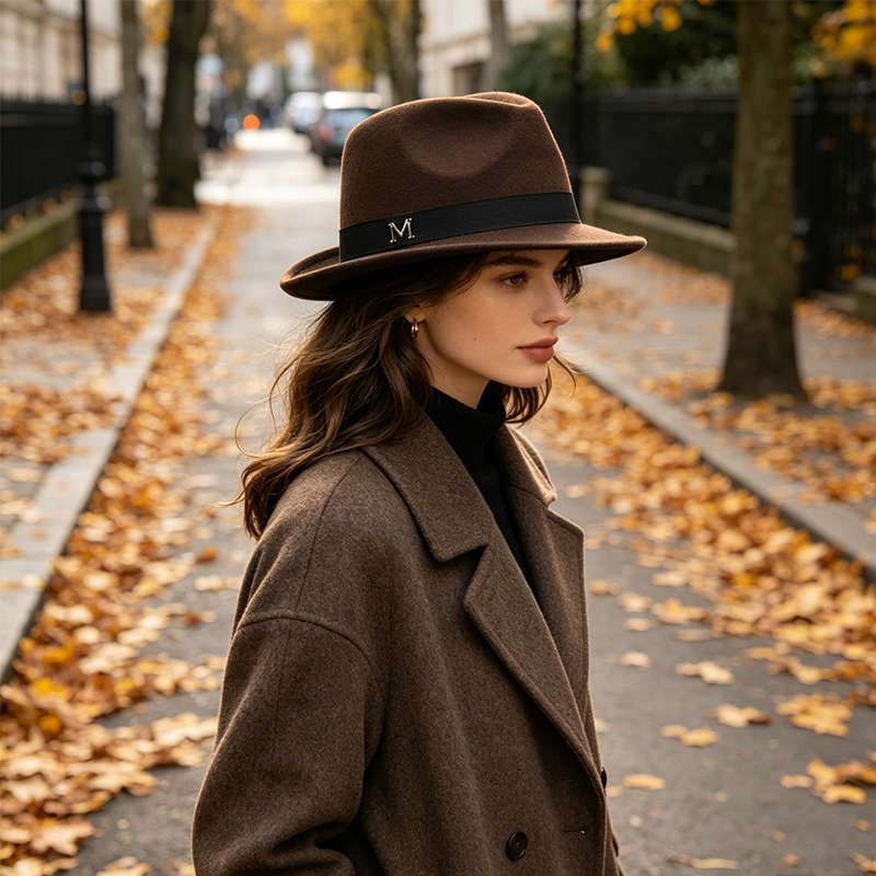 New Faux-Cashmere Wool Felt Fedora — Versatile Western & British Style Jazz Hat — Thickened, Windproof, and Warm