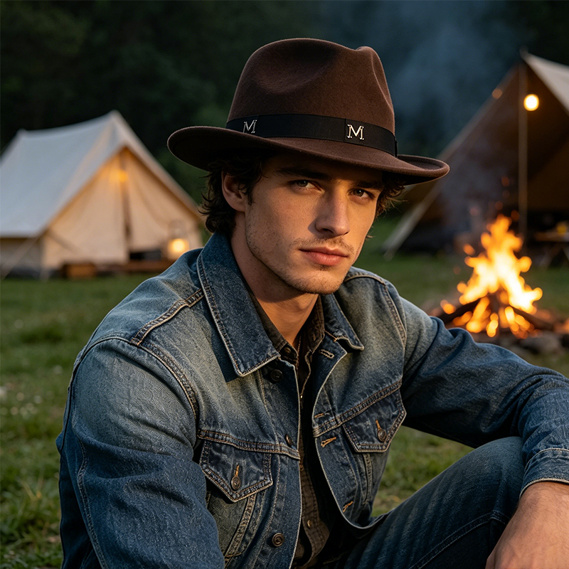 New Faux-Cashmere Wool Felt Fedora — Versatile Western & British Style Jazz Hat — Thickened, Windproof, and Warm