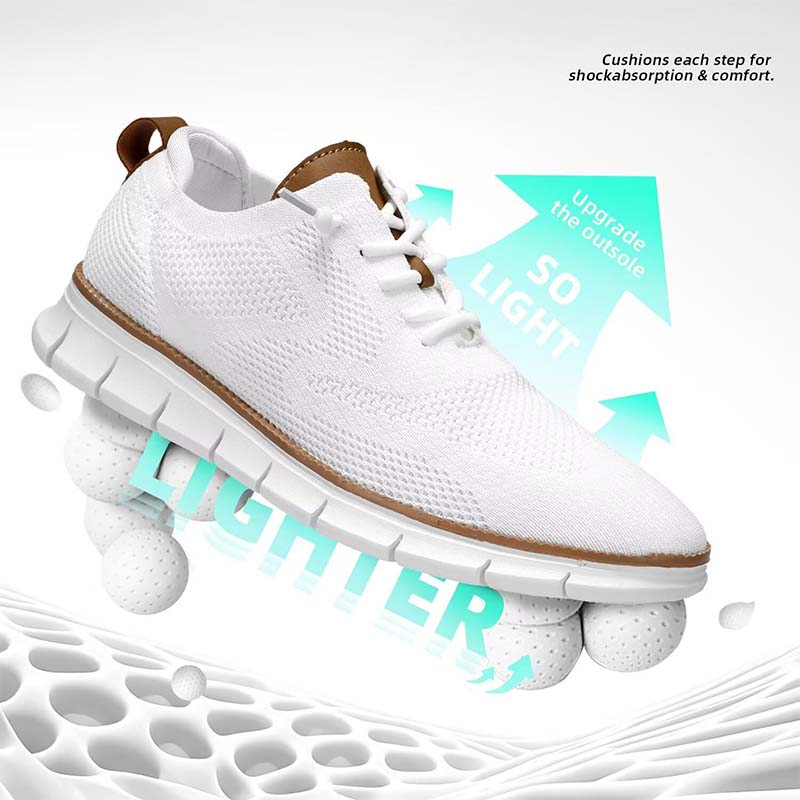 Men's Breathable Knit Casual Dress Shoes
