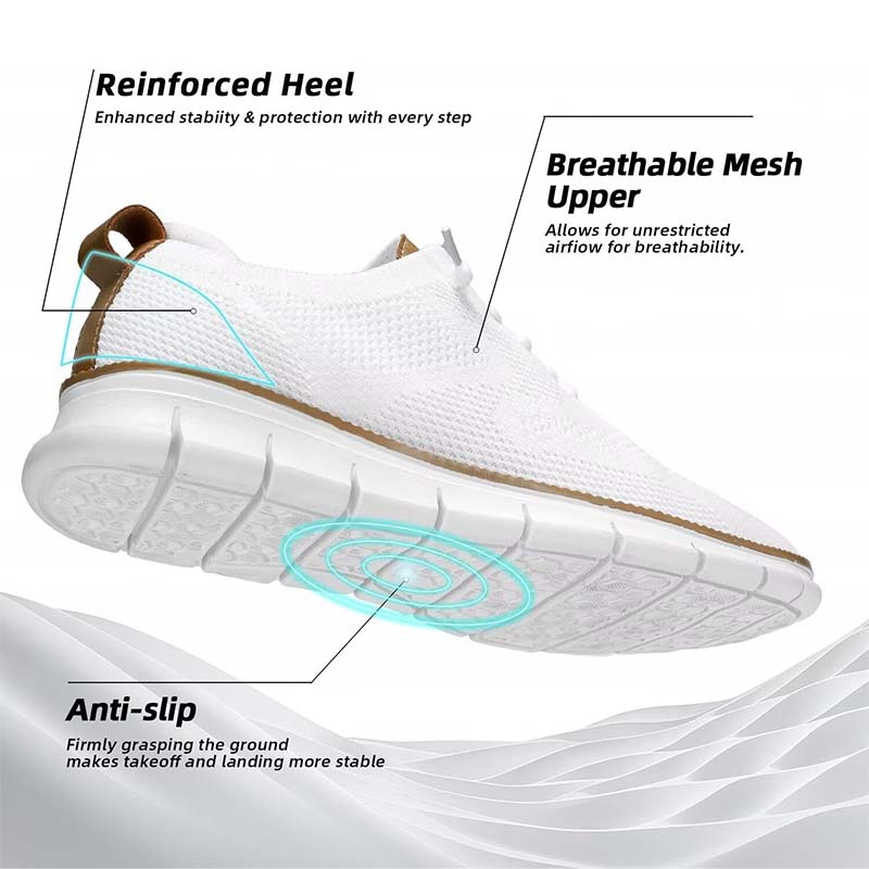 Men's Breathable Knit Casual Dress Shoes