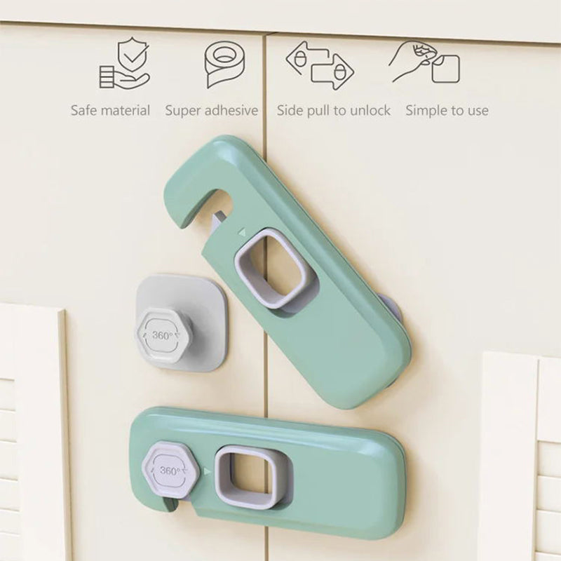 🚨 BUY 1 GET 1 FREE! 🔒 Multifunctional Child Proof Refrigerator Locks – Secure, Invisible, Simple Install ✨