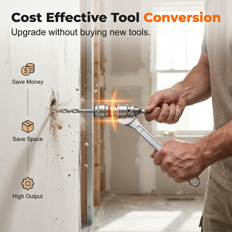 Universal adapter from wrench to hammer
