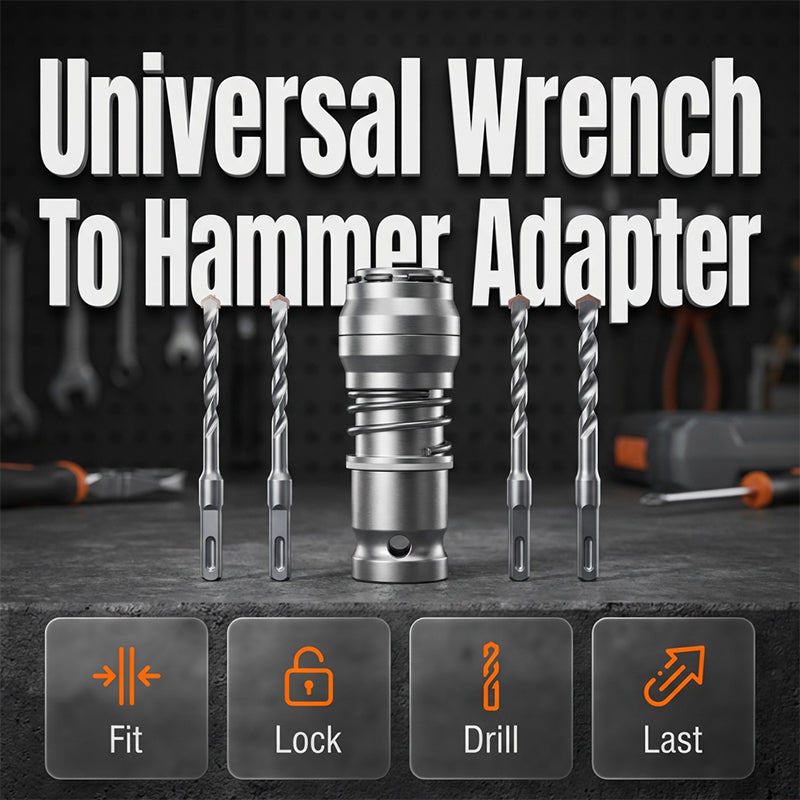 Universal adapter from wrench to hammer