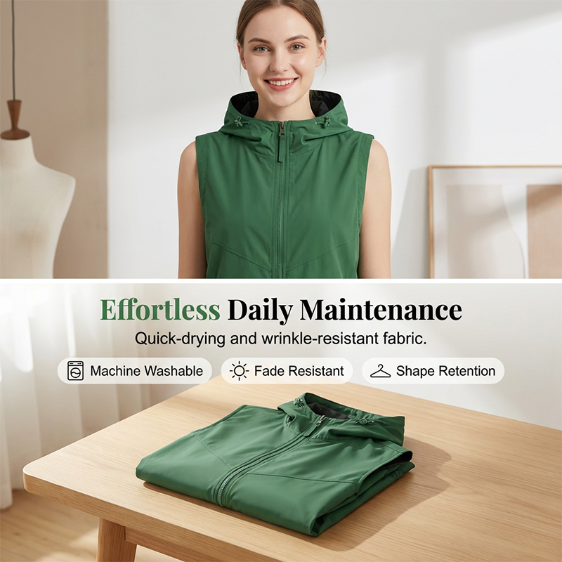 Women's Reversible Hooded Zip-Up Vest