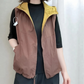 Women's Reversible Hooded Zip-Up Vest