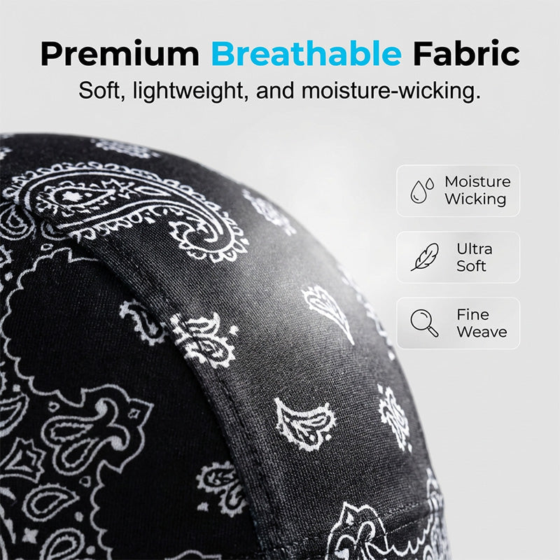 Unisex Breathable Skull Cap with Adjustable Ties