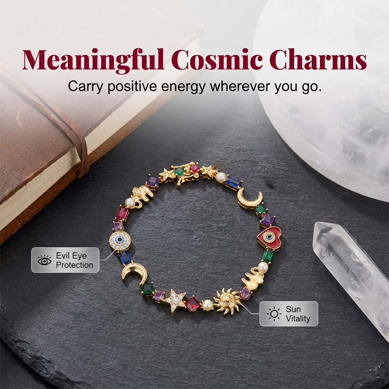 💐50% OFF ! Celestial Crystal Charm Bracelet – 50K+ already sold 💎✨【Viral Hit】