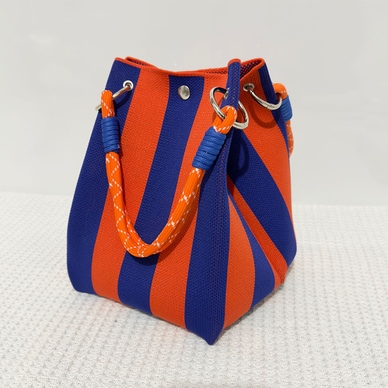 👜New arrival 50% OFF!🌊Striped Knit Bucket Bag – Handwoven, Rope Handle, Spacious ✨