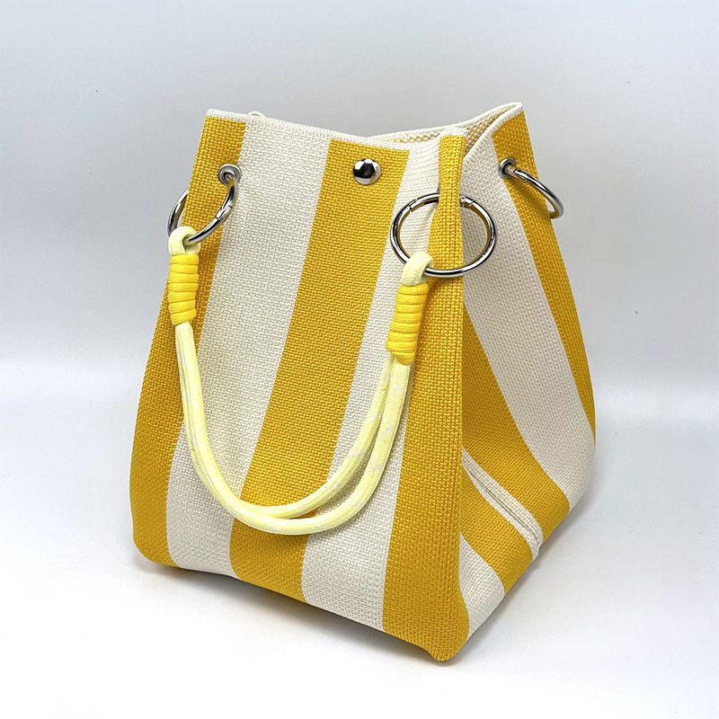 👜New arrival 50% OFF!🌊Striped Knit Bucket Bag – Handwoven, Rope Handle, Spacious ✨