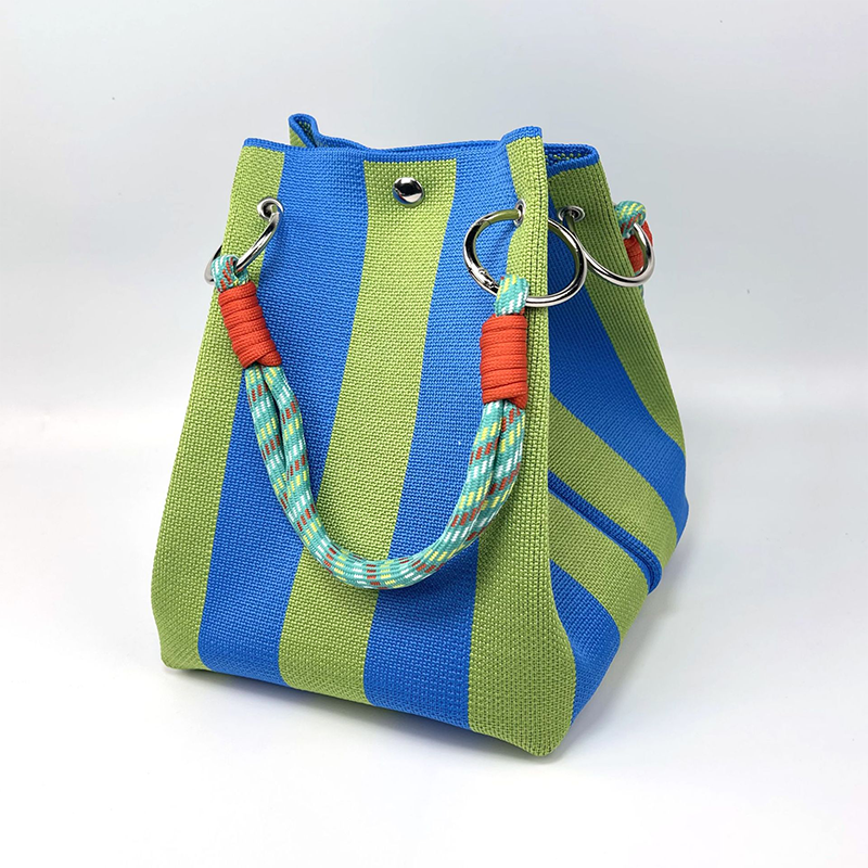 👜New arrival 50% OFF!🌊Striped Knit Bucket Bag – Handwoven, Rope Handle, Spacious ✨