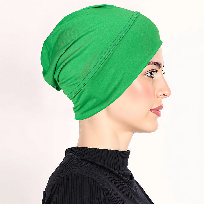 👒 Buy 1 Get 1 FREE!🌸 Soft Stretch Turban Cap – Milk Silk Fabric & Anti-Slip Fit – Hair Volume Concealer – Multi-Use Under Scarf 🧣