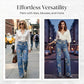 👖 LIMITED-TIME 50% OFF! ✨ Women's Floral Print Jeans – Straight-Leg, Denim, Elegant ✨