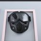 A Full-face Goggle with Anti-fog High-definition Lenses, a Detachable and Adjustable Ski Mask, and a Comfortable Sponge Pad - Made of Plastic