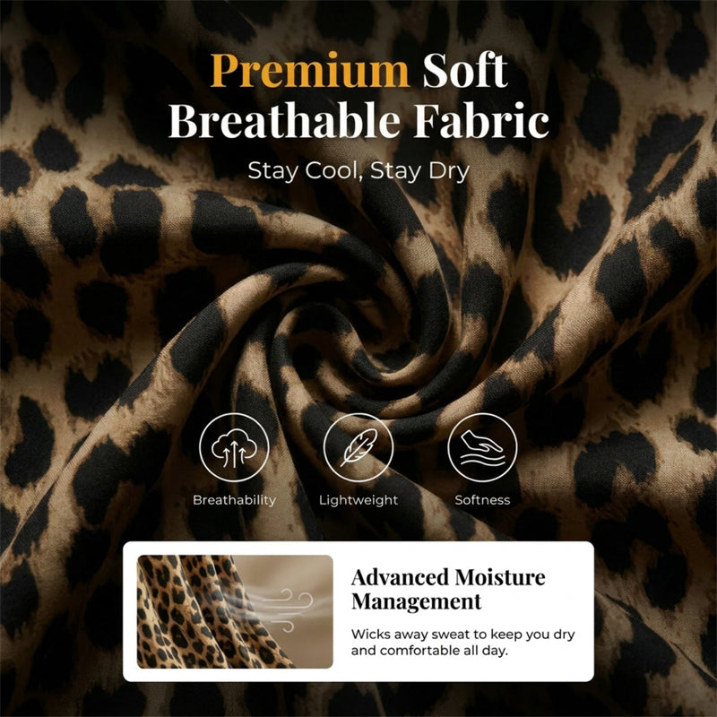 Leopard Print Spaghetti Strap Mini Dress
