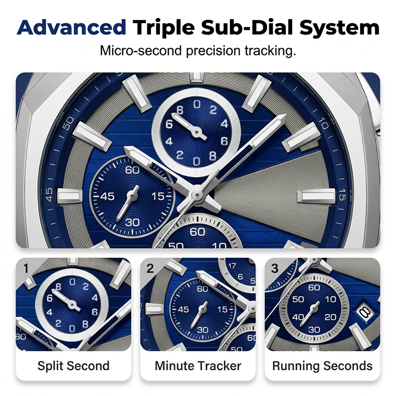 Men's Multifunction Chronograph Sports Watch