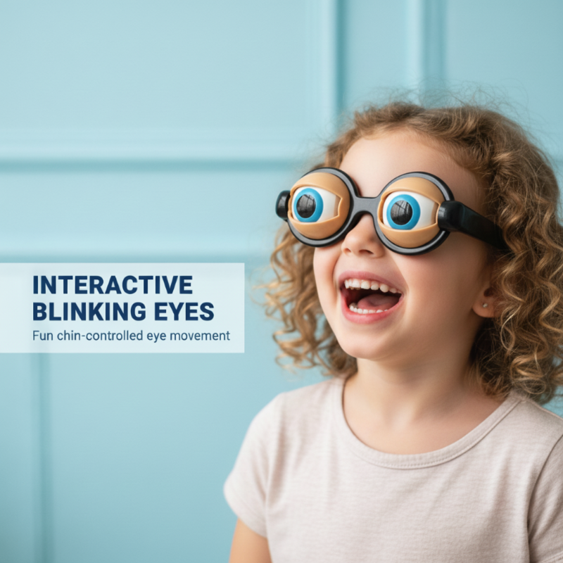 👓Crazy Glasses – Pull-String Blinking Eyes, Silly, Fun, Party Favor 🎉