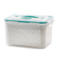 🥗 🧊 2 in 1 Draining Fresh-Keep Food Container – Airtight & Microwave Safe – Fridge Essential 🔒