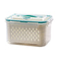 🥗 🧊 2 in 1 Draining Fresh-Keep Food Container – Airtight & Microwave Safe – Fridge Essential 🔒