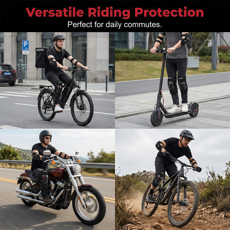 🛡️ LIMITED-TIME 50% OFF! ✨ Motorcycle Knee & Elbow Guard Set – Hard Shell, Articulated, Adjustable 🏍️