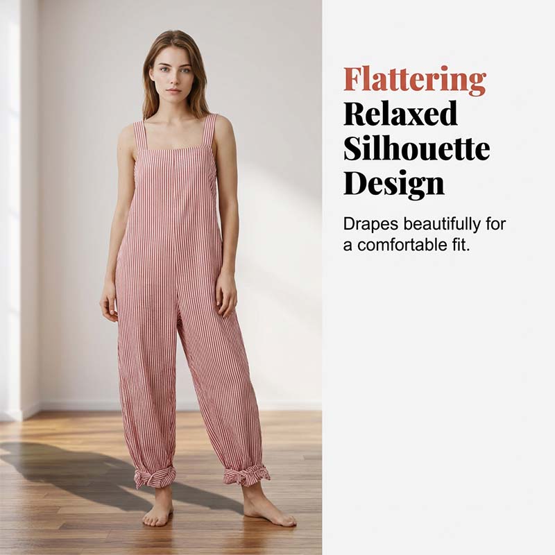 ⏳Time-Limited Special⏰Women's Casual Striped Spaghetti Strap Jumpsuit
