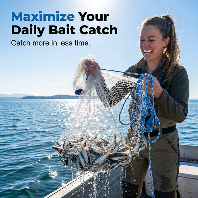 ⏳Time-Limited Special ⏰ Easy-Throw Cast Net – Fast-Sinking Weighted Mesh for Freshwater & Saltwater Fishing 🐟