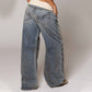 Women's Vintage Low-Rise Wide-Leg Jeans