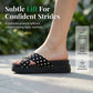 Women's Polka Dot Cross-Strap Platform Slides