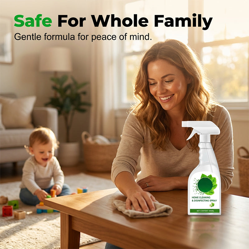 🔥 50% OFF!🌿 Plant-based disinfecting spray – removes grime instantly, botanical ingredients, safe for kids & pets. 🍏✨