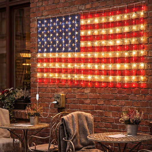 ❤️LIMITED-TIME 50% OFF! ✨ Patriotic Flag Net Lights – USB, Waterproof, 50,000-Hour ✨