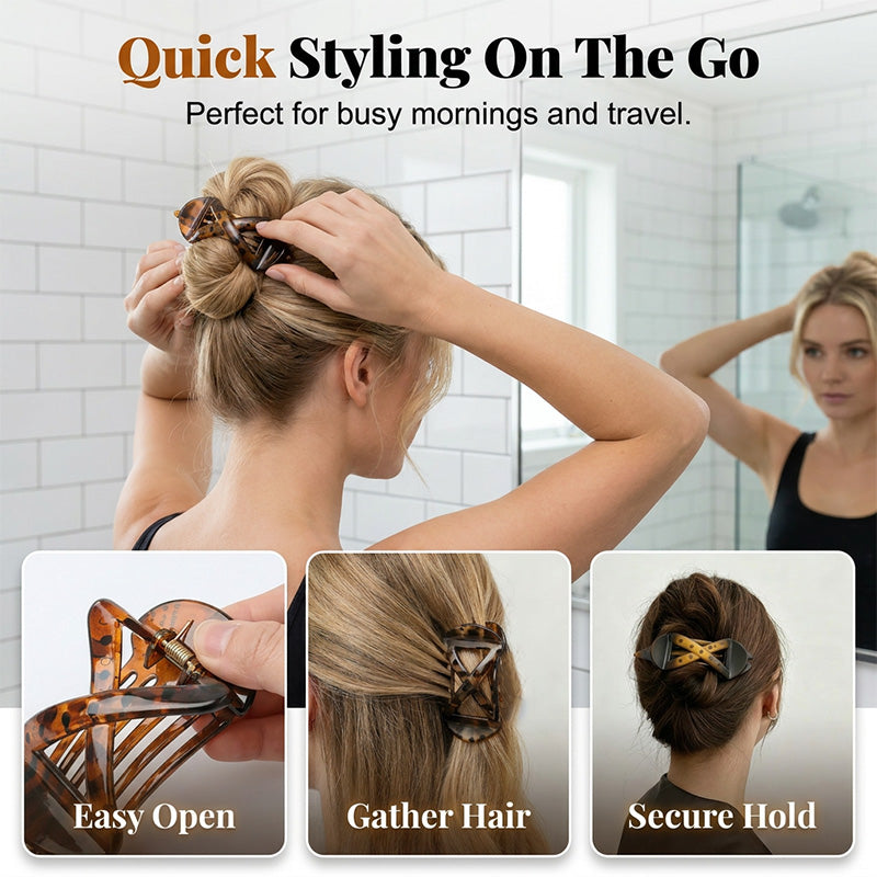 Figure-Eight Hold Hair Jaw Clip for Women