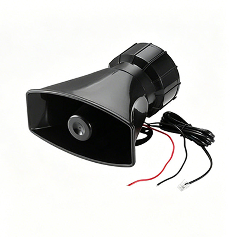 12V Power Car Exterior Sound Speaker Kit with Mic, 7-Tone Horn, Car Alarm, Loud Sound, ABS Plastic Universal Vehicle Horn Accessory, Accessories For Car, Auto Accessories