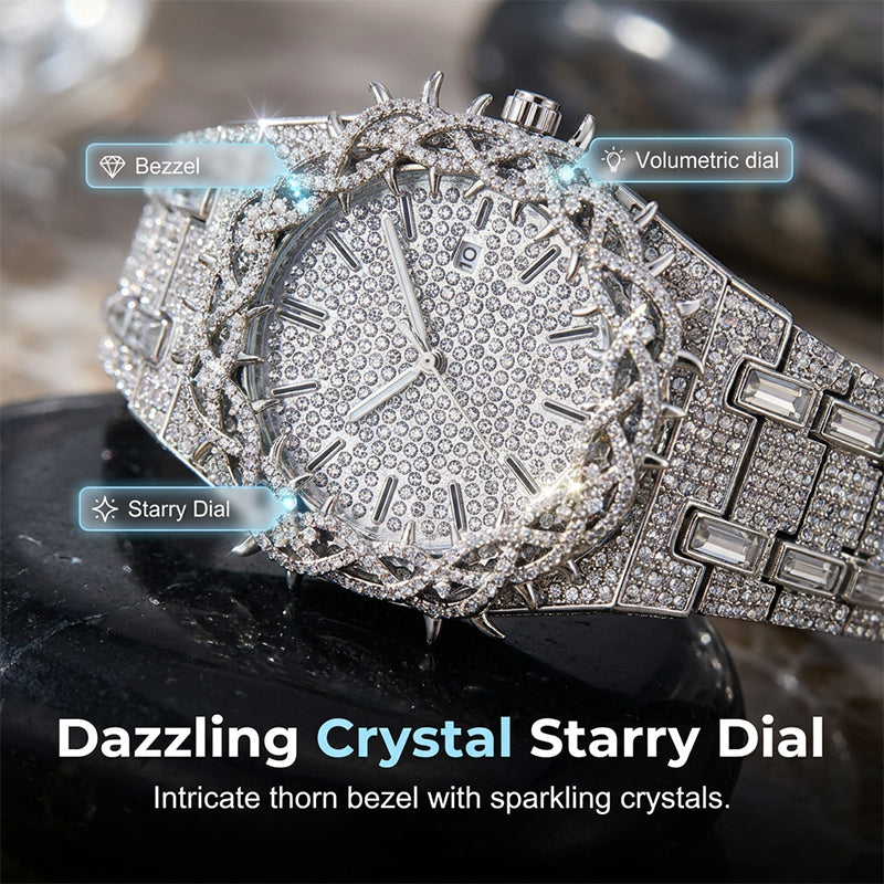 High-Luxury Diamond Quartz Watch