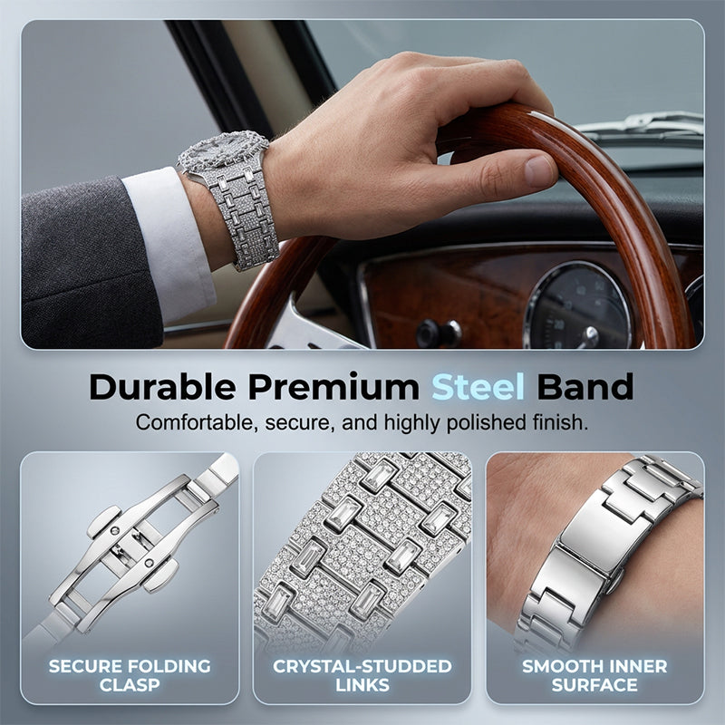 High-Luxury Diamond Quartz Watch