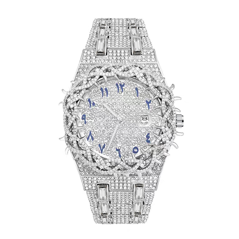 High-Luxury Diamond Quartz Watch