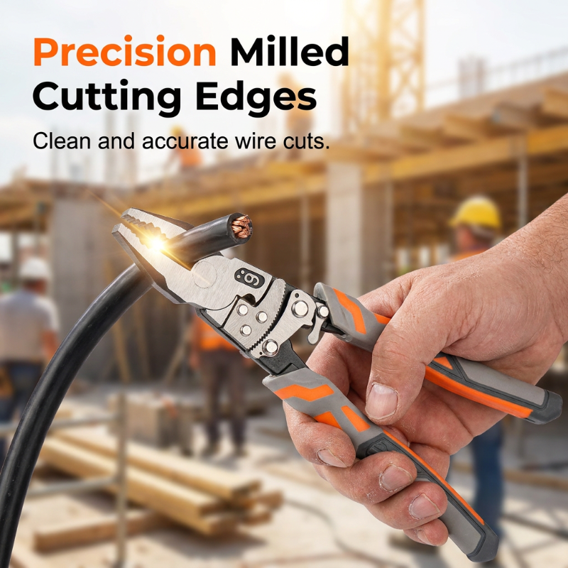 ⏳Time-Limited Special ⏰ Ratchet Lineman's Pliers – Cut, Strip, Grip & Crimp – Self-Locking, Anti-Rust & All-in-One Electrician Essential 🛠️