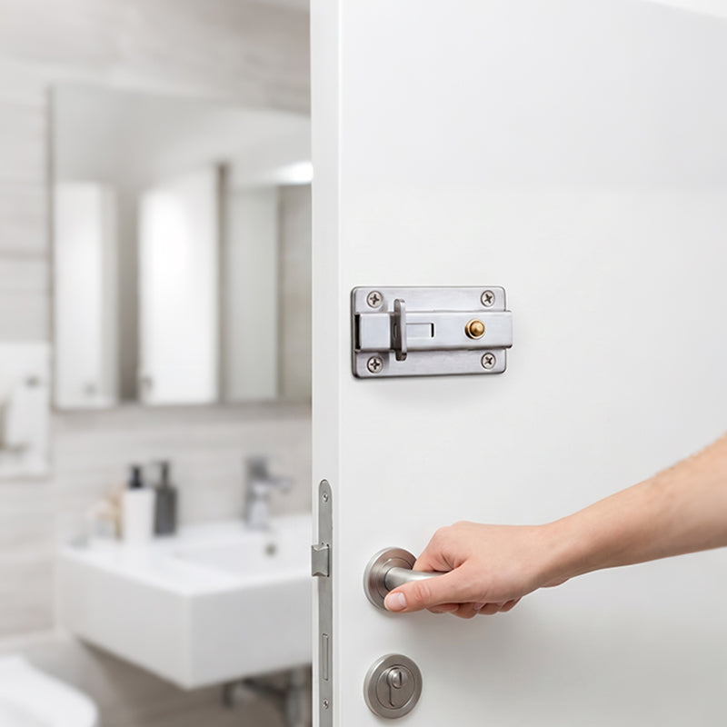 Auto-Rebound Security Door Latch