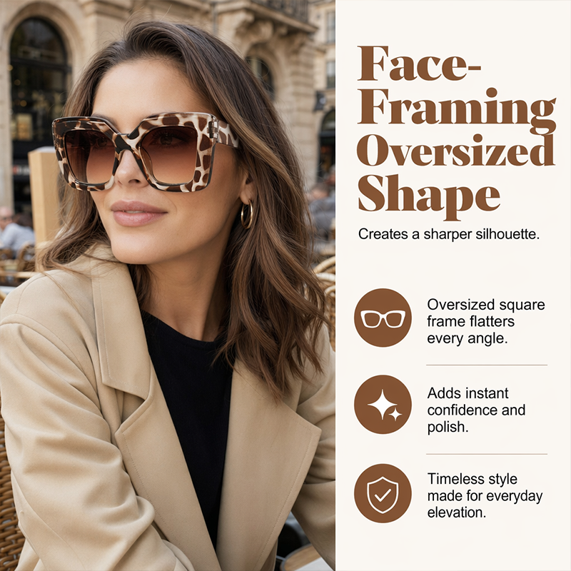 📢📢Last Day Buy 1 Get 1 Free !! ⏰50K+ SOLD!  ☀️Statement Square Sunglasses🕶️