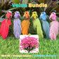 12 PCS Artificial Feathered Birds with Clips