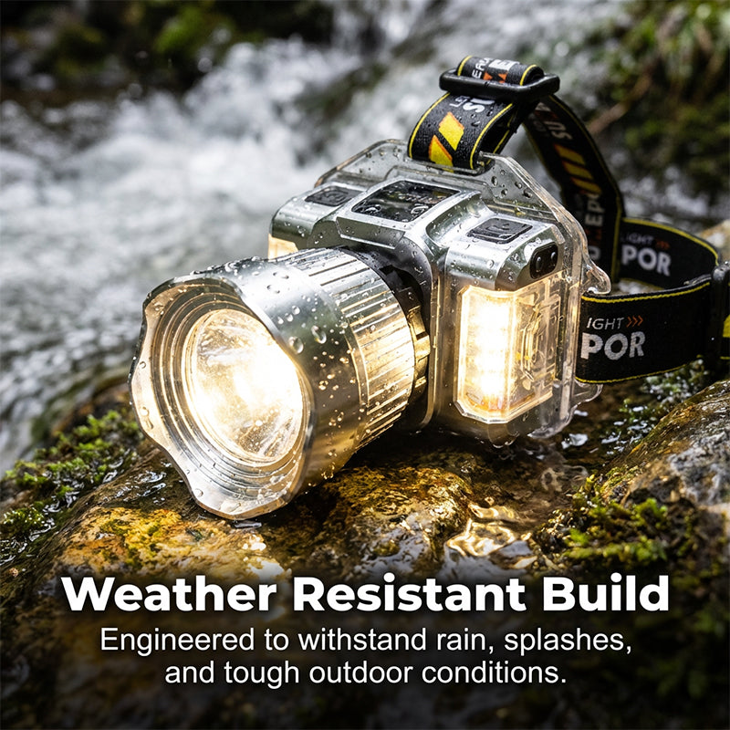 5-Color LED Headlamp with Motion Sensor