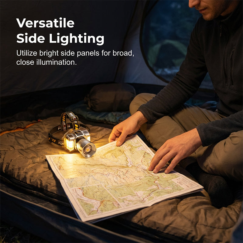 5-Color LED Headlamp with Motion Sensor