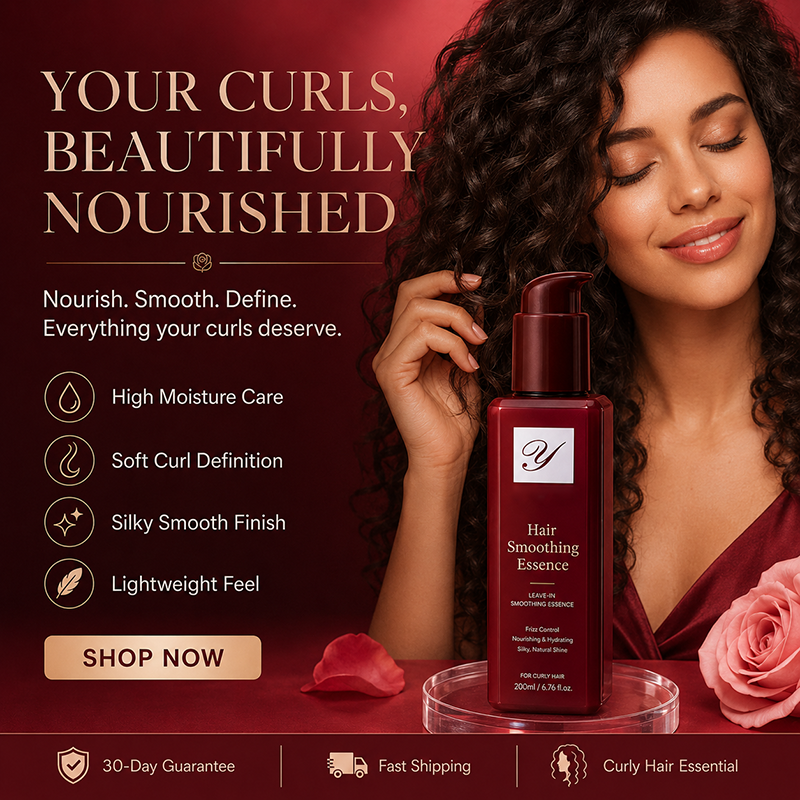 🌹 LIMITED-TIME 50% OFF! ⚡ Nourishing Leave-In Hair Smoothing Essence – Silky, Light, Fragrant ✨