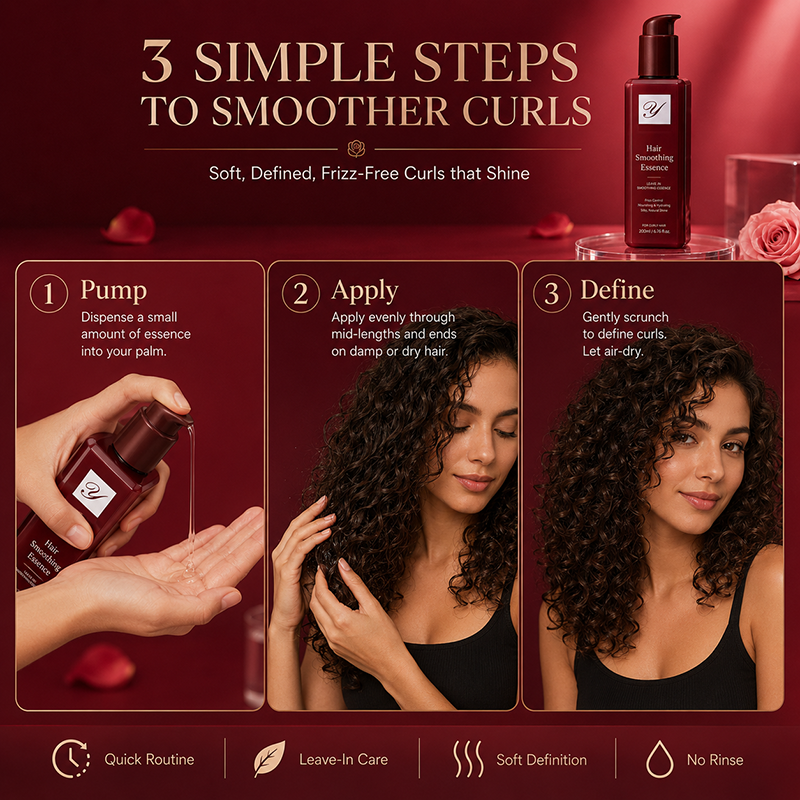 🌹 LIMITED-TIME 50% OFF! ⚡ Nourishing Leave-In Hair Smoothing Essence – Silky, Light, Fragrant ✨