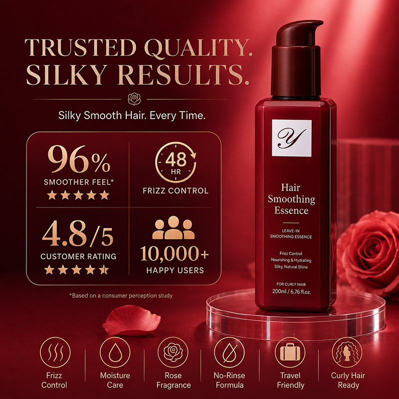 🌹 LIMITED-TIME 50% OFF! ⚡ Nourishing Leave-In Hair Smoothing Essence – Silky, Light, Fragrant ✨